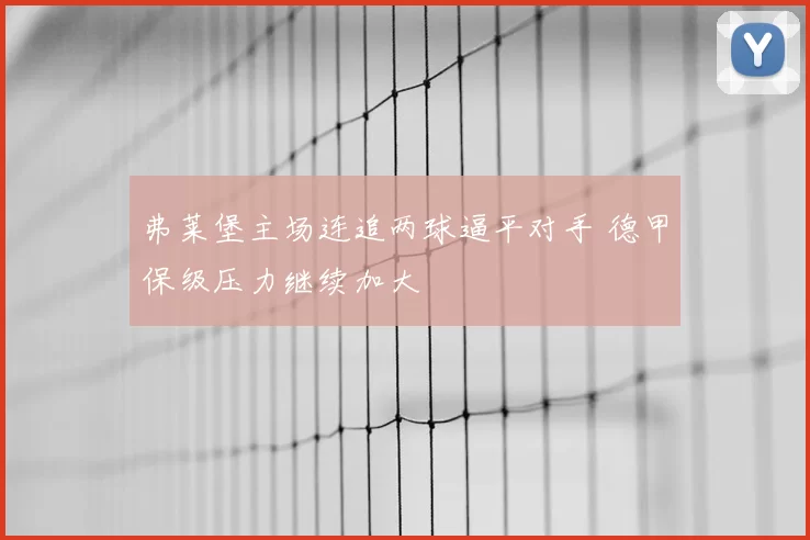 弗莱堡主场连追两球逼平对手 德甲保级压力继续加大