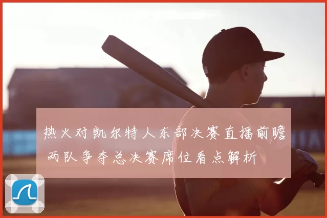 热火对凯尔特人东部决赛直播前瞻 两队争夺总决赛席位看点解析